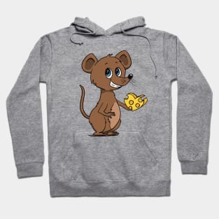 Cheesy Heart Mouse - Heart Made Of Cheese Hoodie